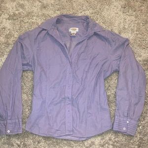 Talbots button up purple long sleeve